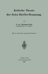 book Kritische Theorie der freien Riefler-Hemmung