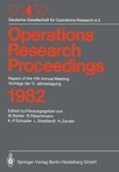 book Operations Research Proceedings 1982