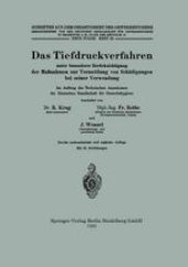 book Das Tiefdruckverfahren unter besonderer Berücksichtigung der Maßnahmen zur Vermeidung von Schädigungen bei seiner Verwendung