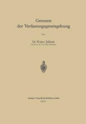 book Grenzen der Verfassungsgesetzgebung