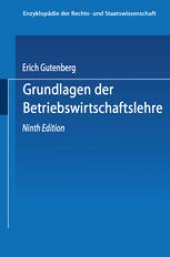 book Grundlagen der Betriebswirtschaftslehre