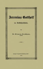 book Jeremias Gotthelf der Volksschriftsteller