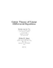 book Galois Theory of Linear Differential Equations