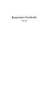 book Ramanujans Nots