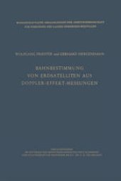 book Bahnbestimmung von Erdsatelliten aus Doppler-Effekt-Messungen