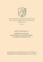 book Archäologische Forschungen der Max Freiherr von Oppenheim-Stiftung im nördlichen Mesopotamien 1955