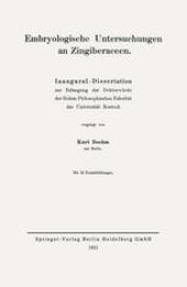 book Embryologische Untersuchungen an Zingiberaceen: Inaugural — Dissertation