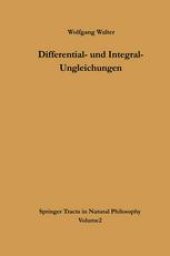 book Differential- und Integral-Ungleichungen: und ihre Anwendung bei Abschätzungs- und Eindeutigkeitsproblemen