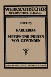 book Messen und Prüfen von Gewinden