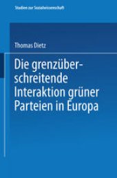 book Die grenzüberschreitende Interaktion grüner Parteien in Europa