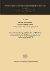 book Versuchseinrichtung und Versuche zur Erholung eines austenitischen Stahles nach plastischer Verformung bei 4,2° K