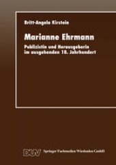 book Marianne Ehrmann: Publizistin und Herausgeberin im ausgehenden 18. Jahrhundert