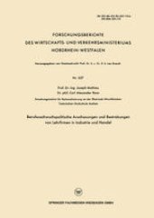 book Berufsnachwuchspolitische Anschauungen und Bestrebungen von Lehrfirmen in Industrie und Handel