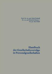 book Handbuch der Gesellschaftsverträge in Personalgesellschaften