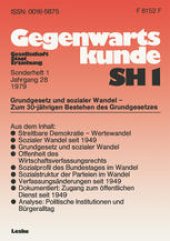 book Grundgesetz und sozialer Wandel — zum 30. Jahrestag der Verfassung der Bundesrepublik Deutschland