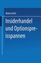 book Insiderhandel und Optionspreisspannen: Einordnung und empirische Untersuchung