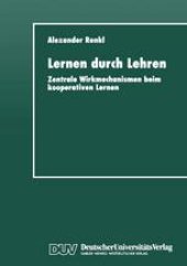 book Lernen durch Lehren: Zentrale Wirkmechanismen beim kooperativen Lernen