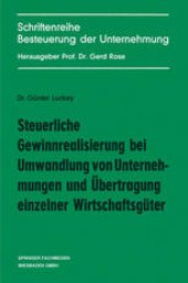 book Steuerliche Gewinnrealisierung bei Umwandlung von Unternehmungen und Übertragung einzelner Wirtschaftsgüter