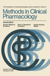 book Methods in Clinical Pharmacology: The proceedings of an International Symposium held in Frankfurt/M. 6–8 May 79