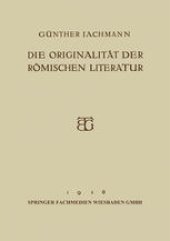 book Die Originalität der Römischen Literatur: Öffentliche Vorlesung