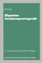 book Allgemeines Versicherungsvertragsrecht