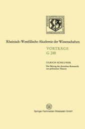 book Der Beitrag der deutschen Romantik zur politischen Theorie