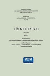 book Kölner Papyri (P. Köln)