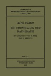 book Die Grundlagen der Mathematik