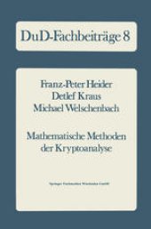 book Mathematische Methoden der Kryptoanalyse