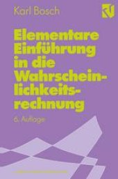 book Elementare Einführung in die Wahrscheinlichkeitsrechnung