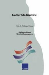 book Sachenrecht und Kreditsicherungsrecht