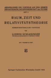 book Raum, Zeit und Relativitätstheorie: Gemeinverständliche Vorträge