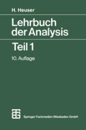 book Lehrbuch der Analysis Teil 1