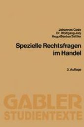 book Spezielle Rechtsfragen im Handel