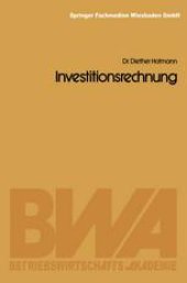 book Investitionsrechnung