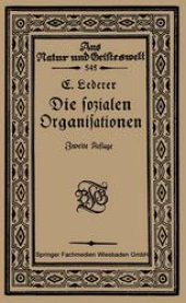 book Die Sozialen Organisationen