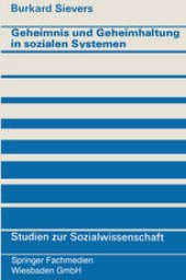 book Geheimnis und Geheimhaltung in sozialen Systemen