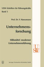 book Unternehmensforschung: Hilfsmittel moderner Unternehmensführung