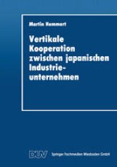 book Vertikale Kooperation zwischen japanischen Industrieunternehmen