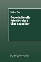 book Gegenkulturelle Schreibweisen über Sexualität: Textstrukturen und soziale Praxis in Leserbriefen