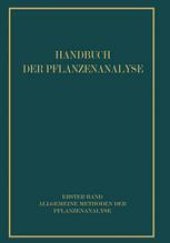 book Allgemeine Methoden der Pflanzenanalyse