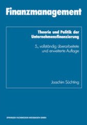 book Finanzmanagement: Theorie und Politik der Unternehmensfinanzierung