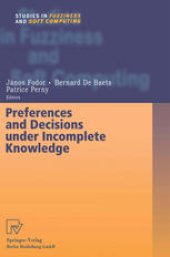 book Preferences and Decisions under Incomplete Knowledge