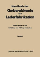 book Zurichtung und Prüfung des Leders