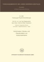 book Konformation, Struktur und Pseudorotation von Azacyclopentanen