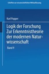 book Logik der Forschung: Zur Erkenntnistheorie der Modernen Naturwissenschaft