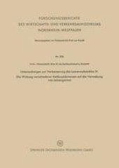 book Untersuchungen zur Verbesserung des Leinenwebstuhles IV. Die Wirkung verschiedener Kettbaumbremsen auf die Verwebung von Leinengarnen