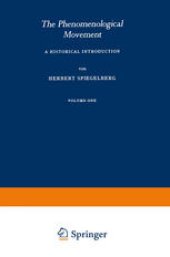 book The Phenomenological Movement: A Historical Introduction