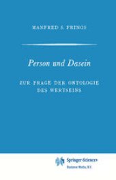 book Person und Dasein: Zur Frage der Ontologie des Wertseins