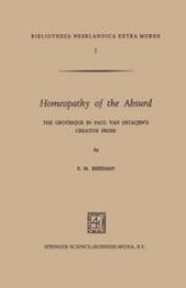 book Homeopathy of the Absurd: The Grotesque in Paul van Ostaijen’s Creative Prose